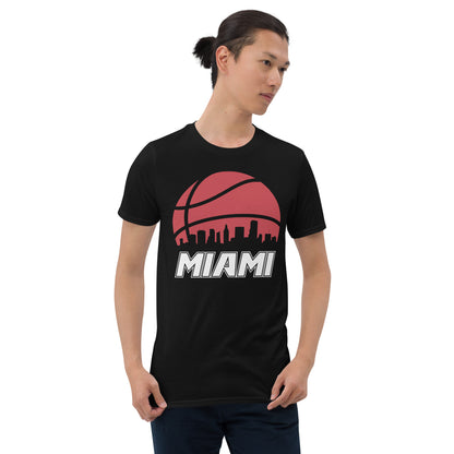 Retro Miami Basketball Skyline T-Shirt