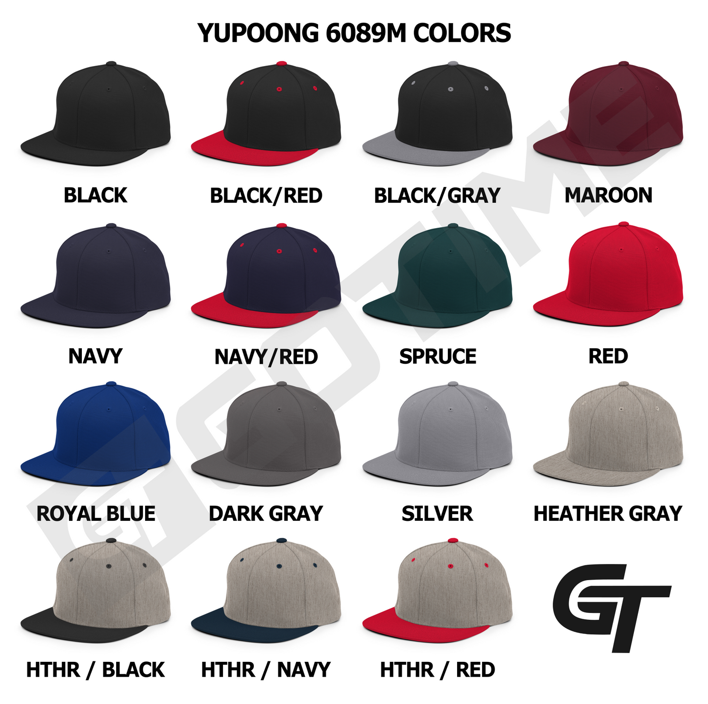 Yupoong 6089m Custom Team Hat Colors